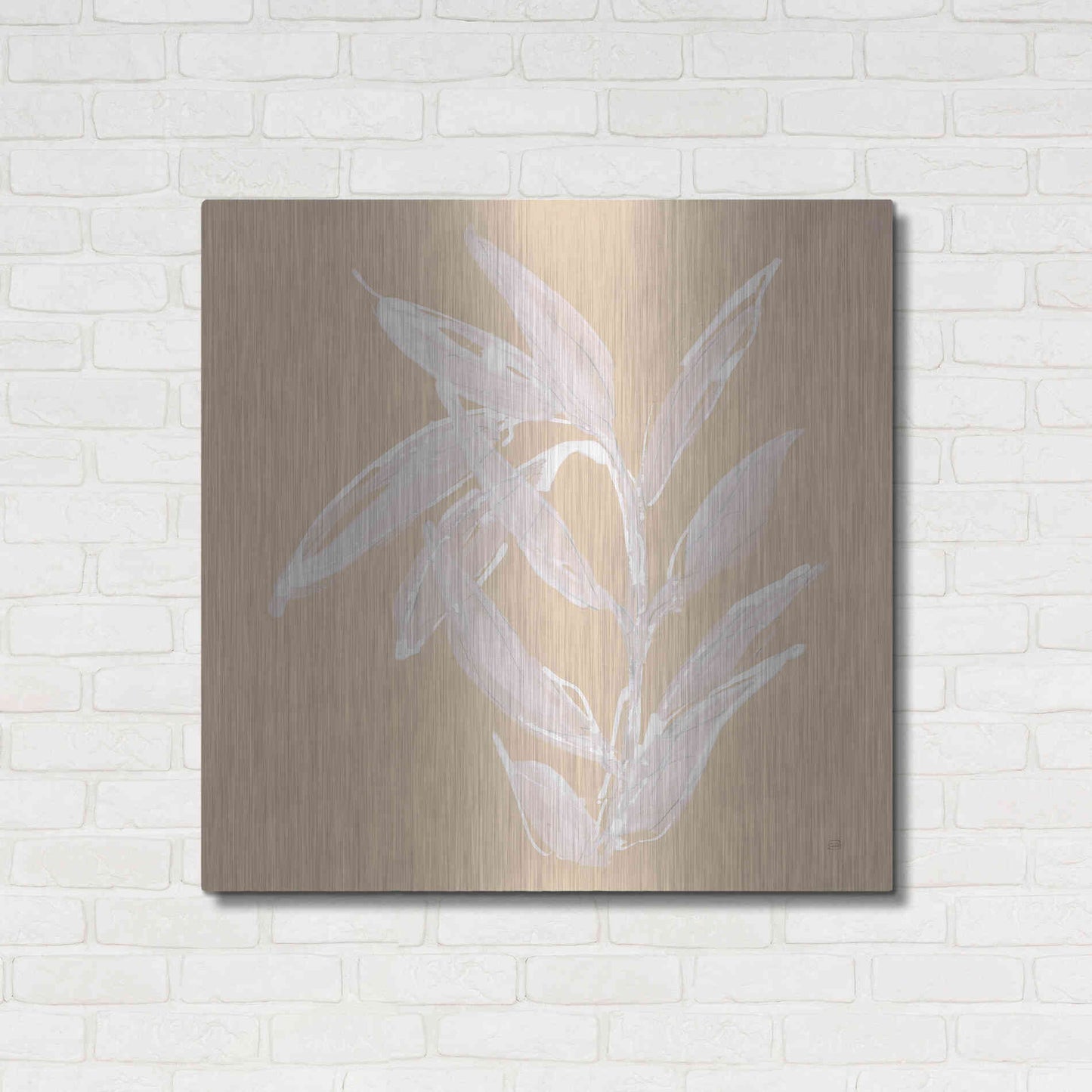 Luxe Metal Art 'Leaf Study III' by Chris Paschke, Metal Wall Art,36x36