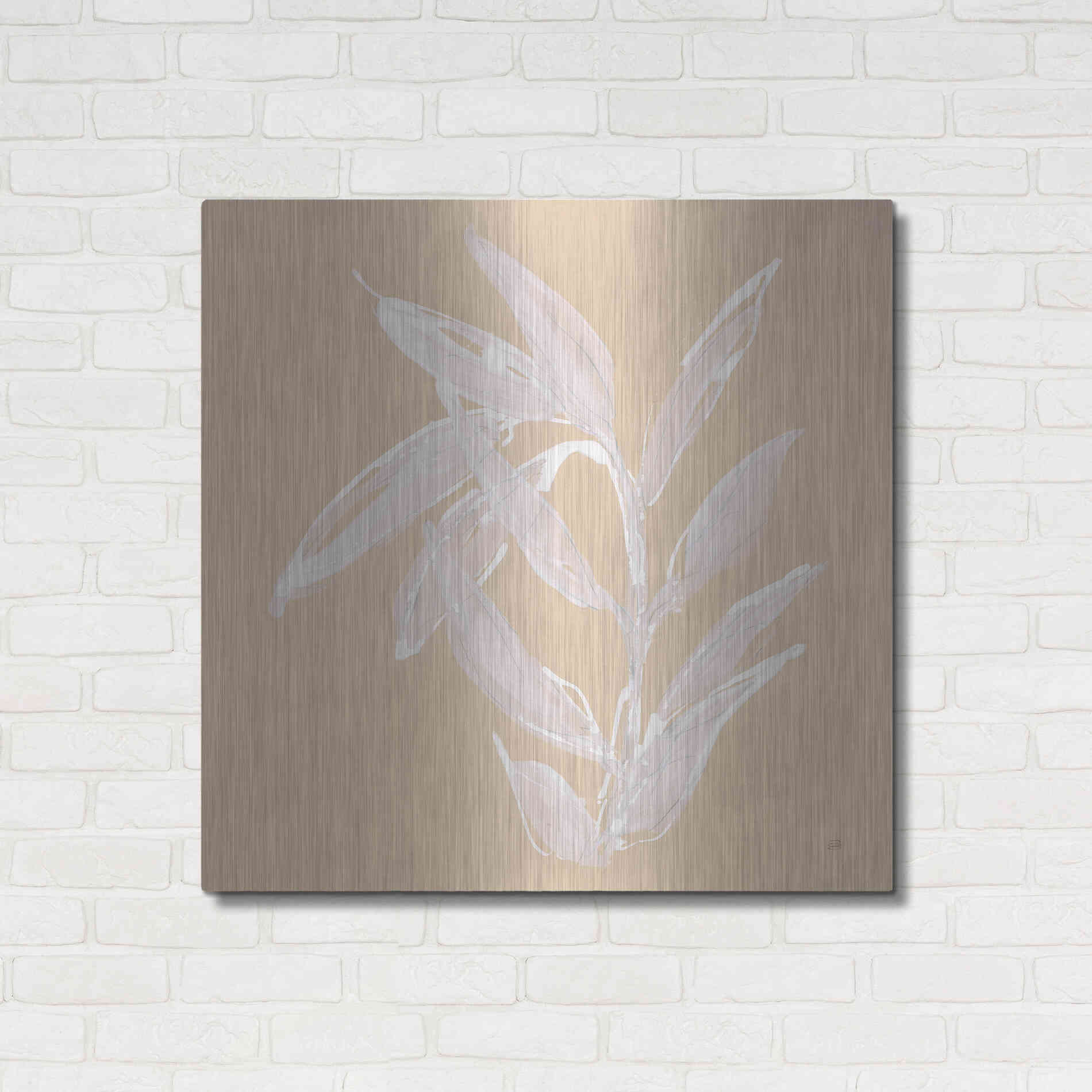 Luxe Metal Art 'Leaf Study III' by Chris Paschke, Metal Wall Art,36x36