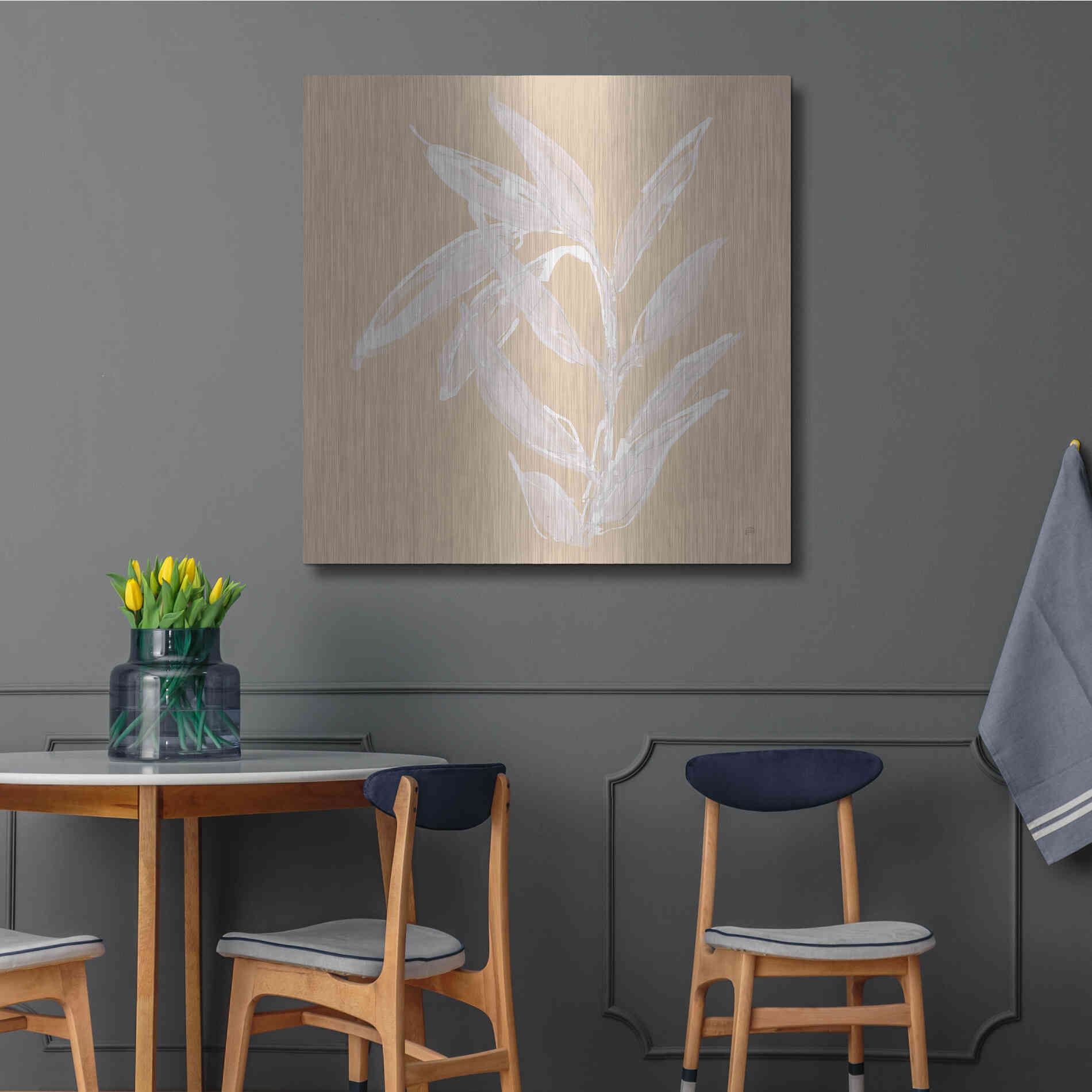 Luxe Metal Art 'Leaf Study III' by Chris Paschke, Metal Wall Art,36x36