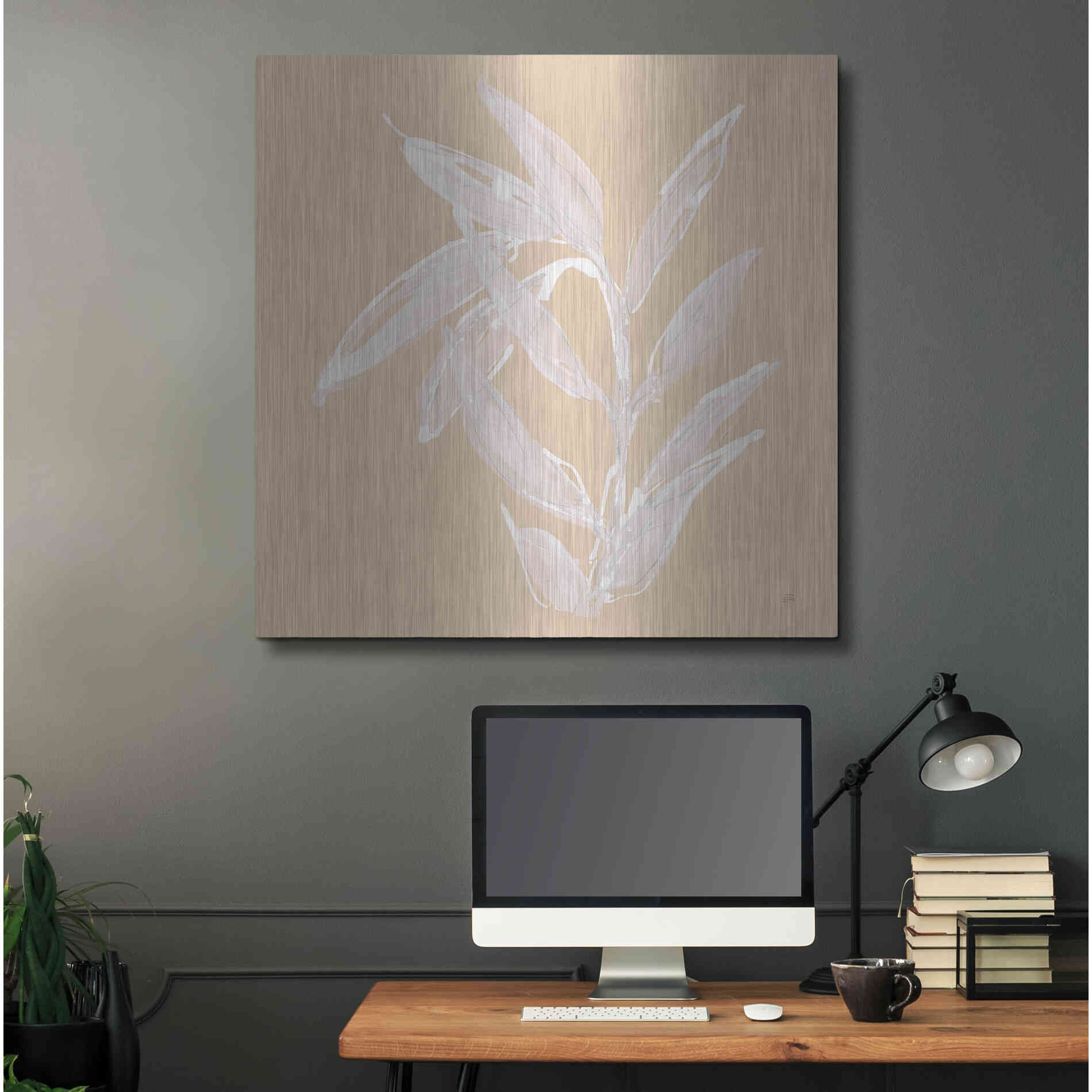 Luxe Metal Art 'Leaf Study III' by Chris Paschke, Metal Wall Art,36x36