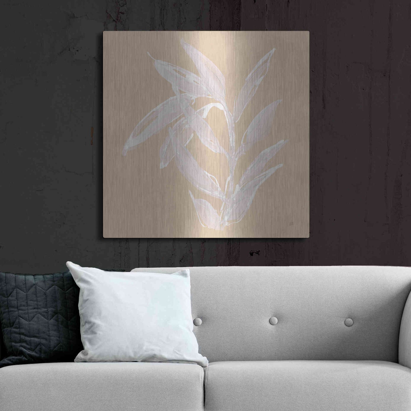 Luxe Metal Art 'Leaf Study III' by Chris Paschke, Metal Wall Art,36x36