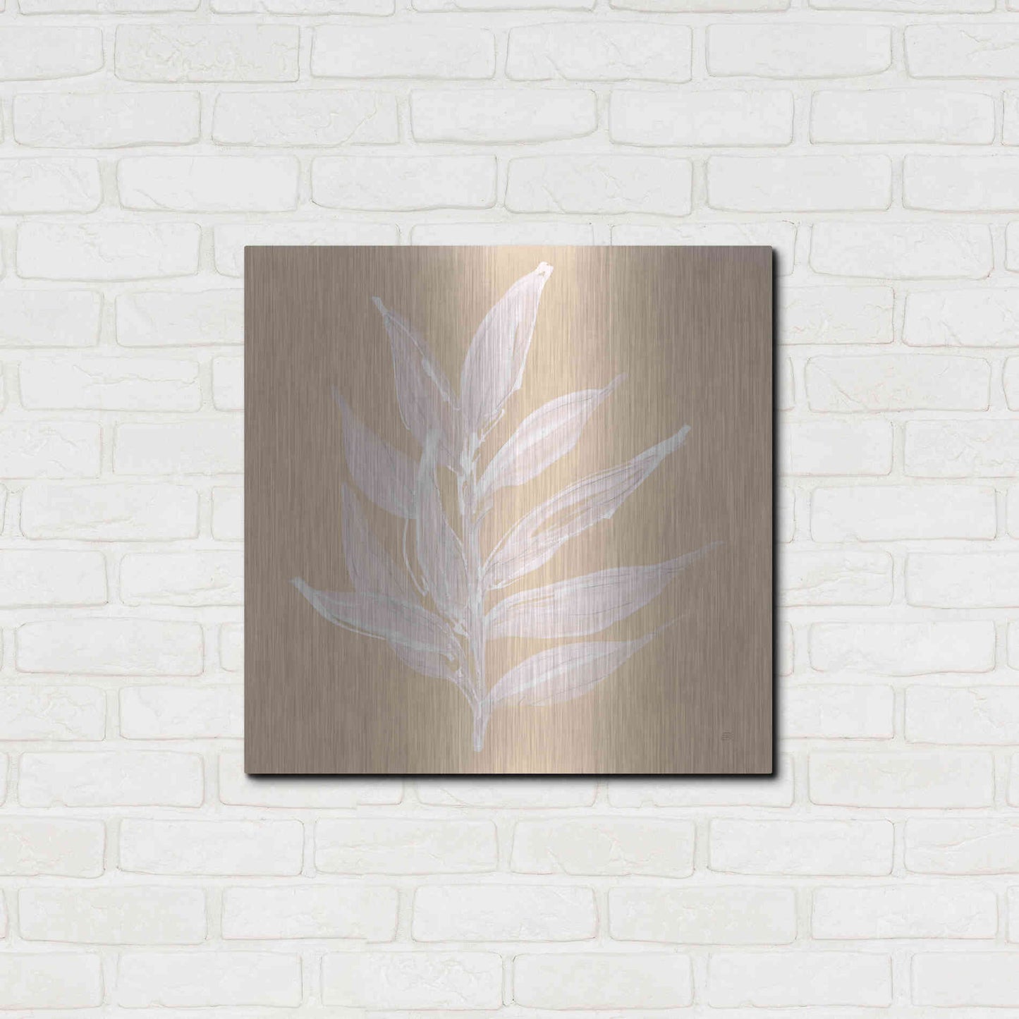 Luxe Metal Art 'Leaf Study IV' by Chris Paschke, Metal Wall Art,24x24