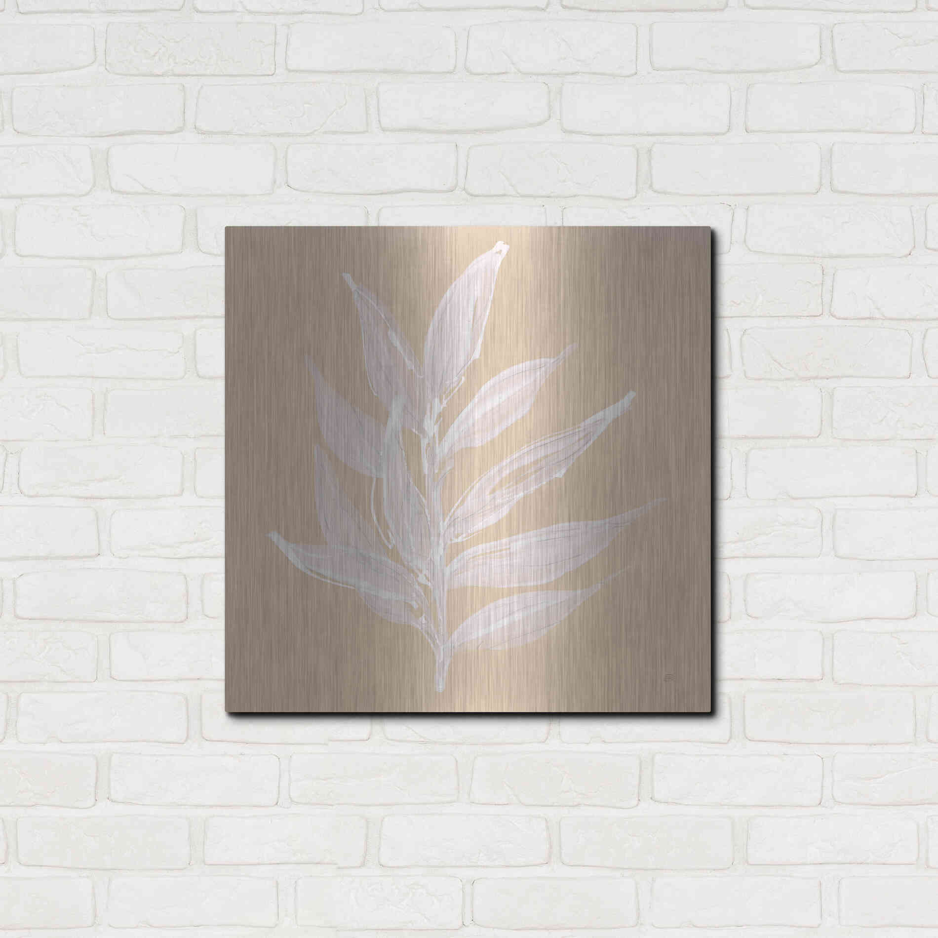 Luxe Metal Art 'Leaf Study IV' by Chris Paschke, Metal Wall Art,24x24
