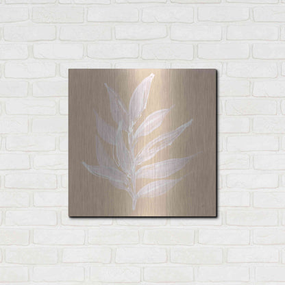 Luxe Metal Art 'Leaf Study IV' by Chris Paschke, Metal Wall Art,24x24