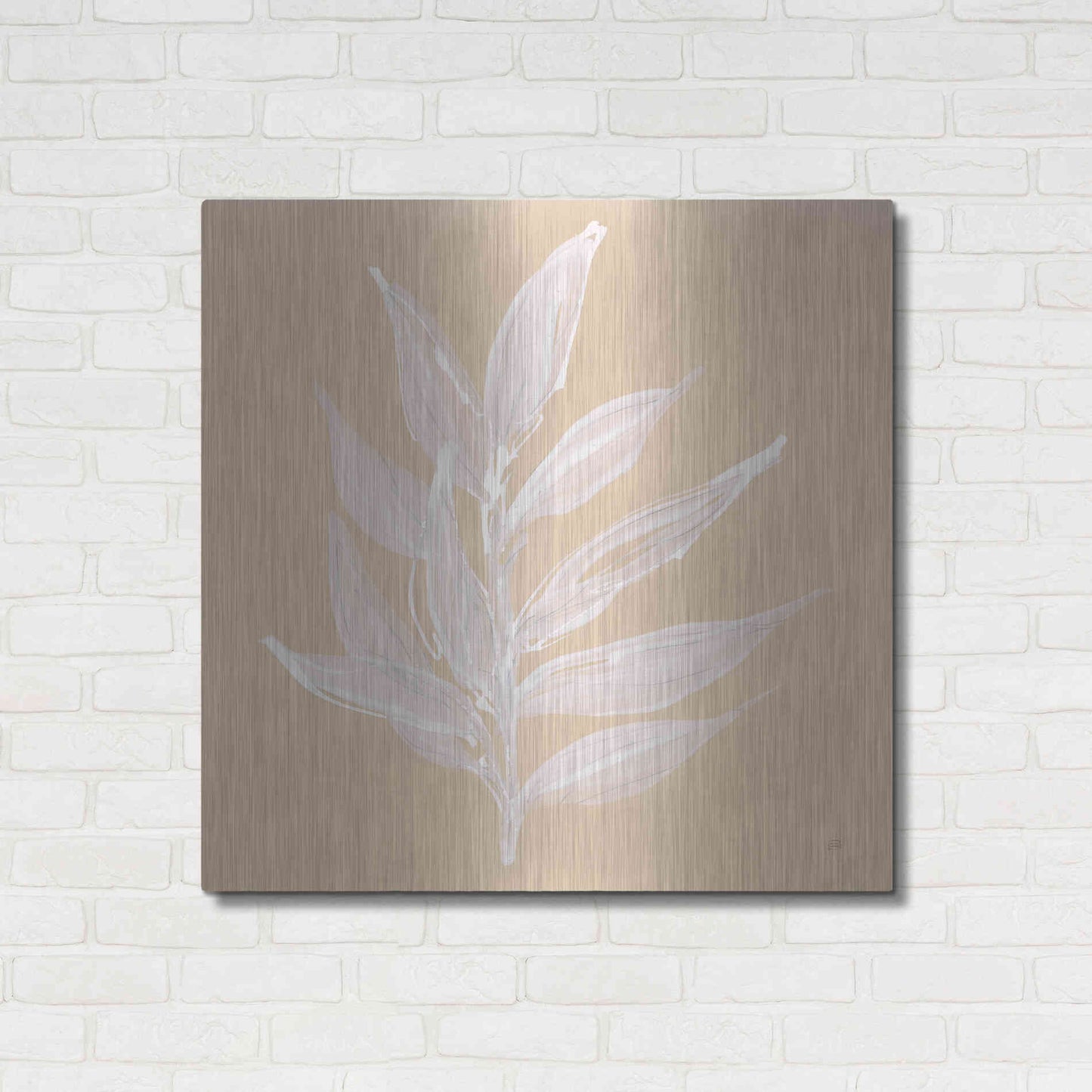 Luxe Metal Art 'Leaf Study IV' by Chris Paschke, Metal Wall Art,36x36