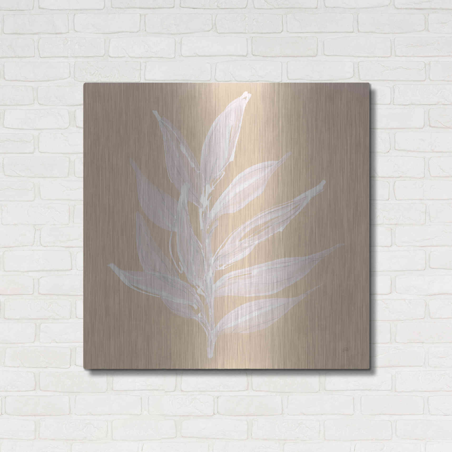 Luxe Metal Art 'Leaf Study IV' by Chris Paschke, Metal Wall Art,36x36