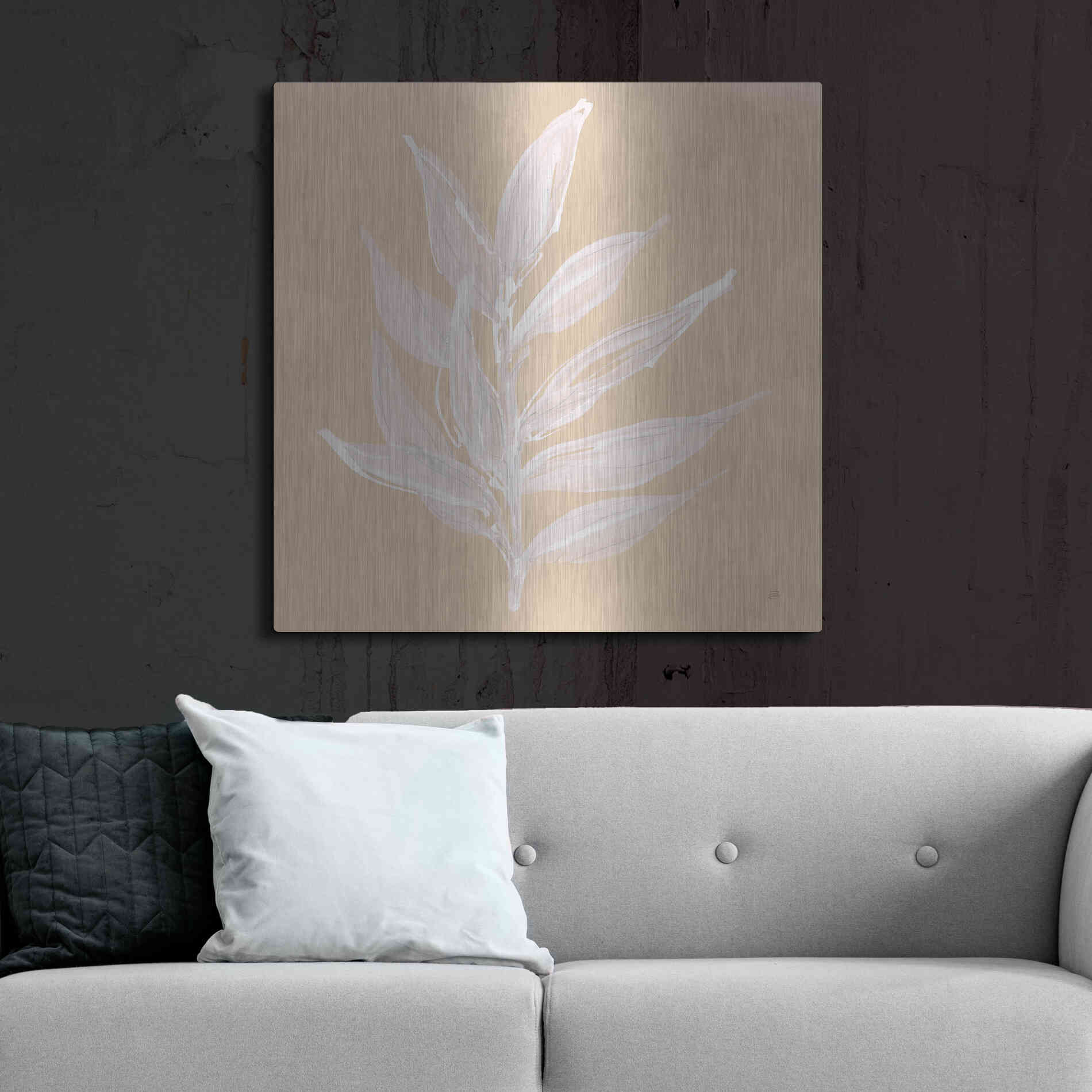 Luxe Metal Art 'Leaf Study IV' by Chris Paschke, Metal Wall Art,36x36