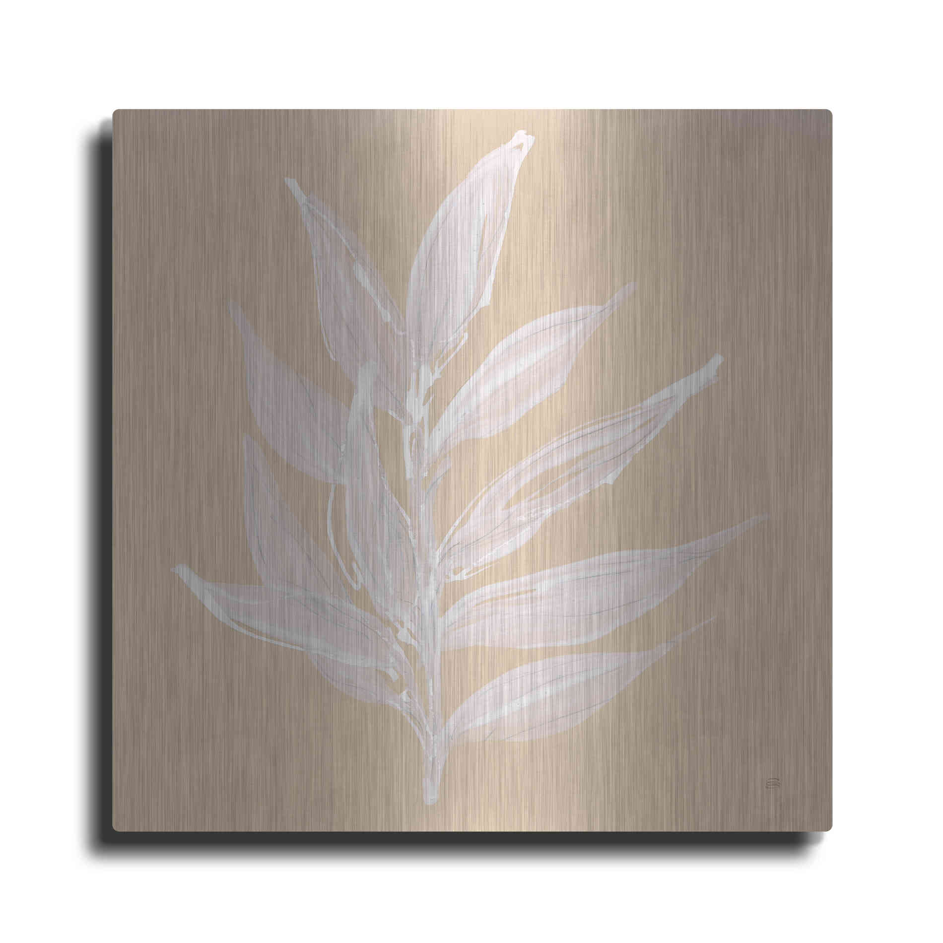Luxe Metal Art 'Leaf Study IV' by Chris Paschke, Metal Wall Art