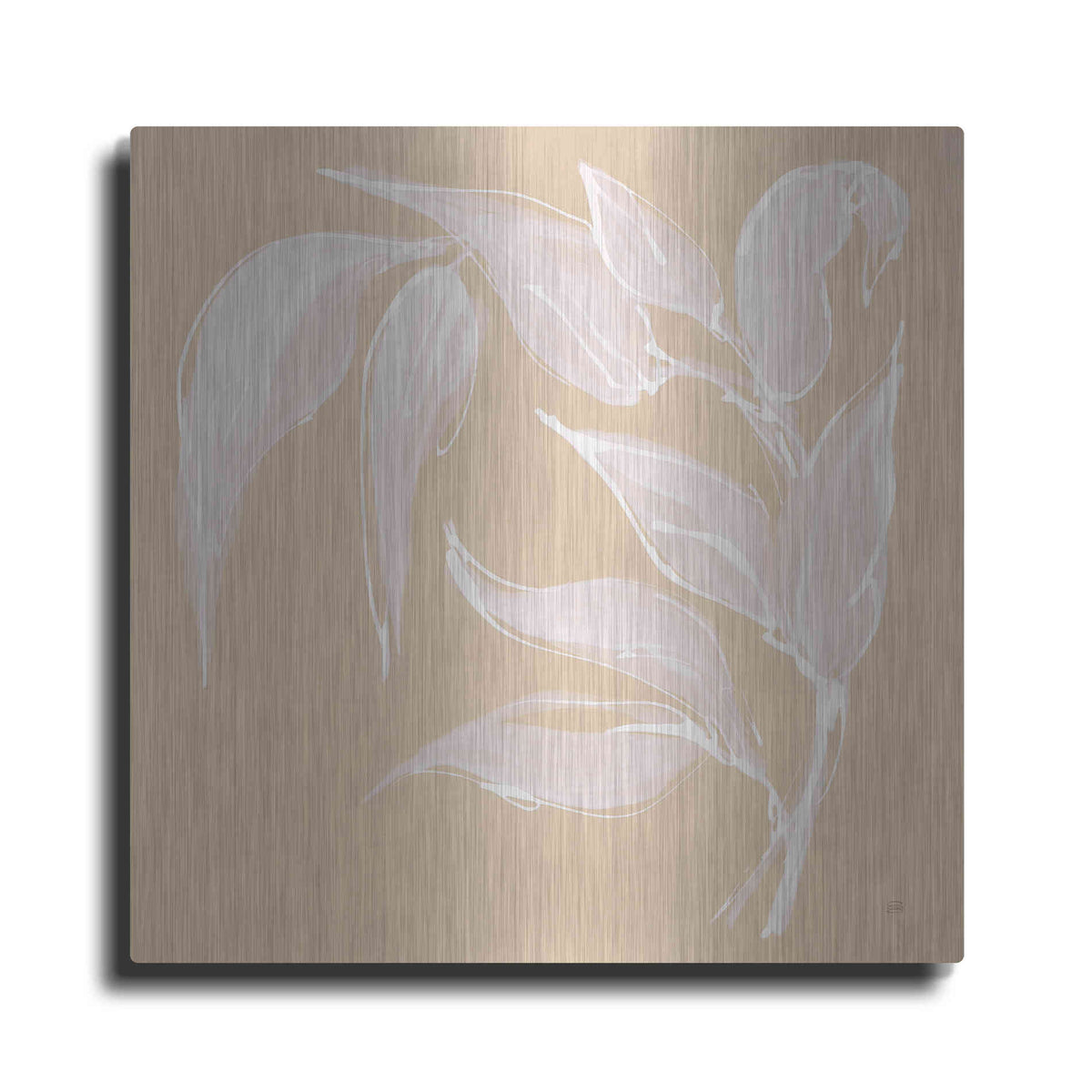 Luxe Metal Art 'Leaf Study V' by Chris Paschke, Metal Wall Art