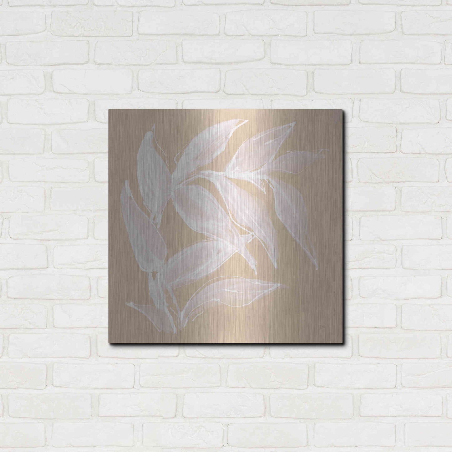 Luxe Metal Art 'Leaf Study VI' by Chris Paschke, Metal Wall Art,24x24