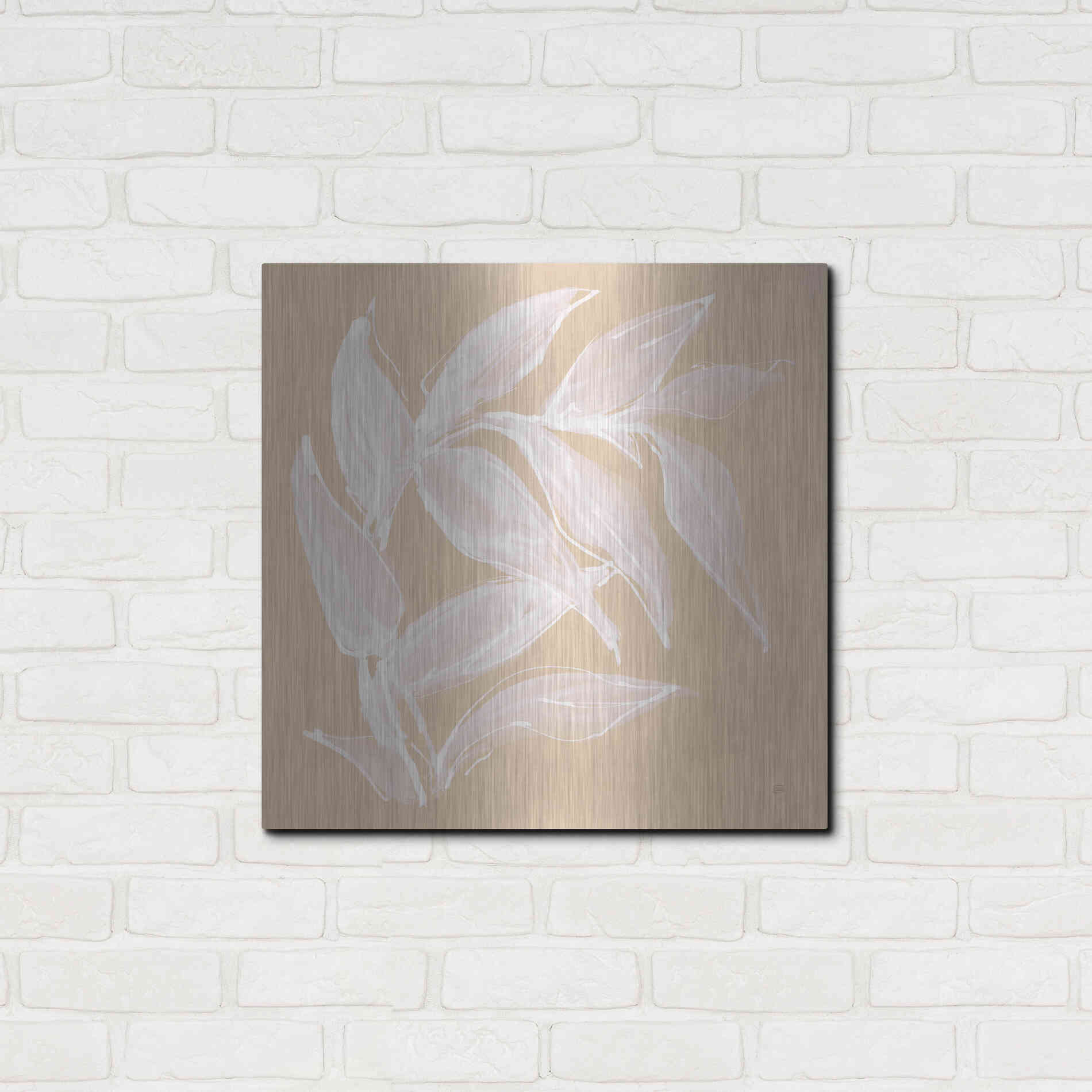 Luxe Metal Art 'Leaf Study VI' by Chris Paschke, Metal Wall Art,24x24