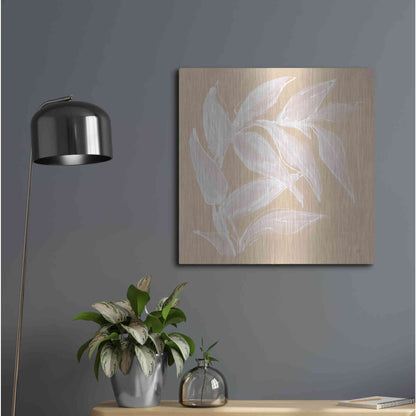 Luxe Metal Art 'Leaf Study VI' by Chris Paschke, Metal Wall Art,24x24