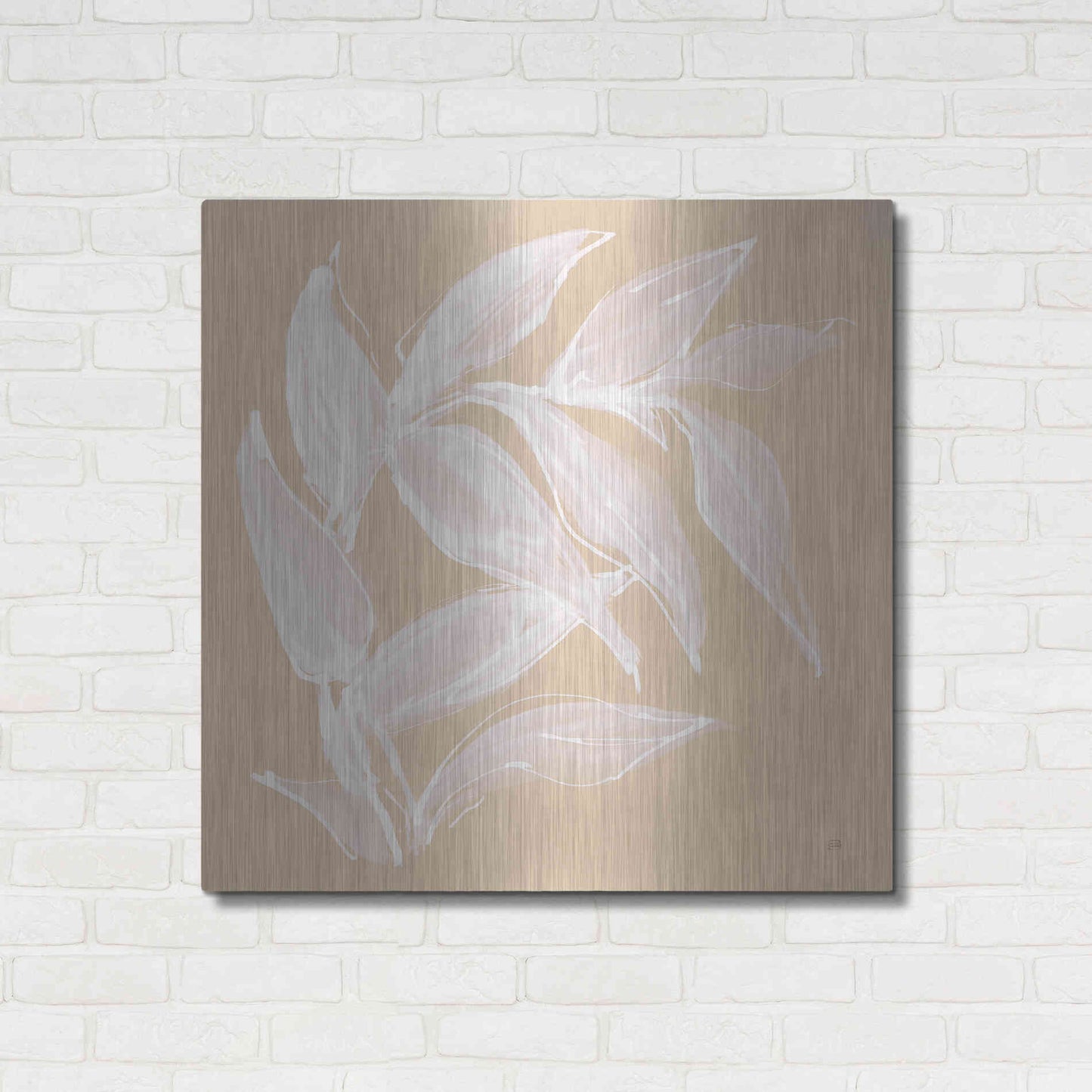 Luxe Metal Art 'Leaf Study VI' by Chris Paschke, Metal Wall Art,36x36