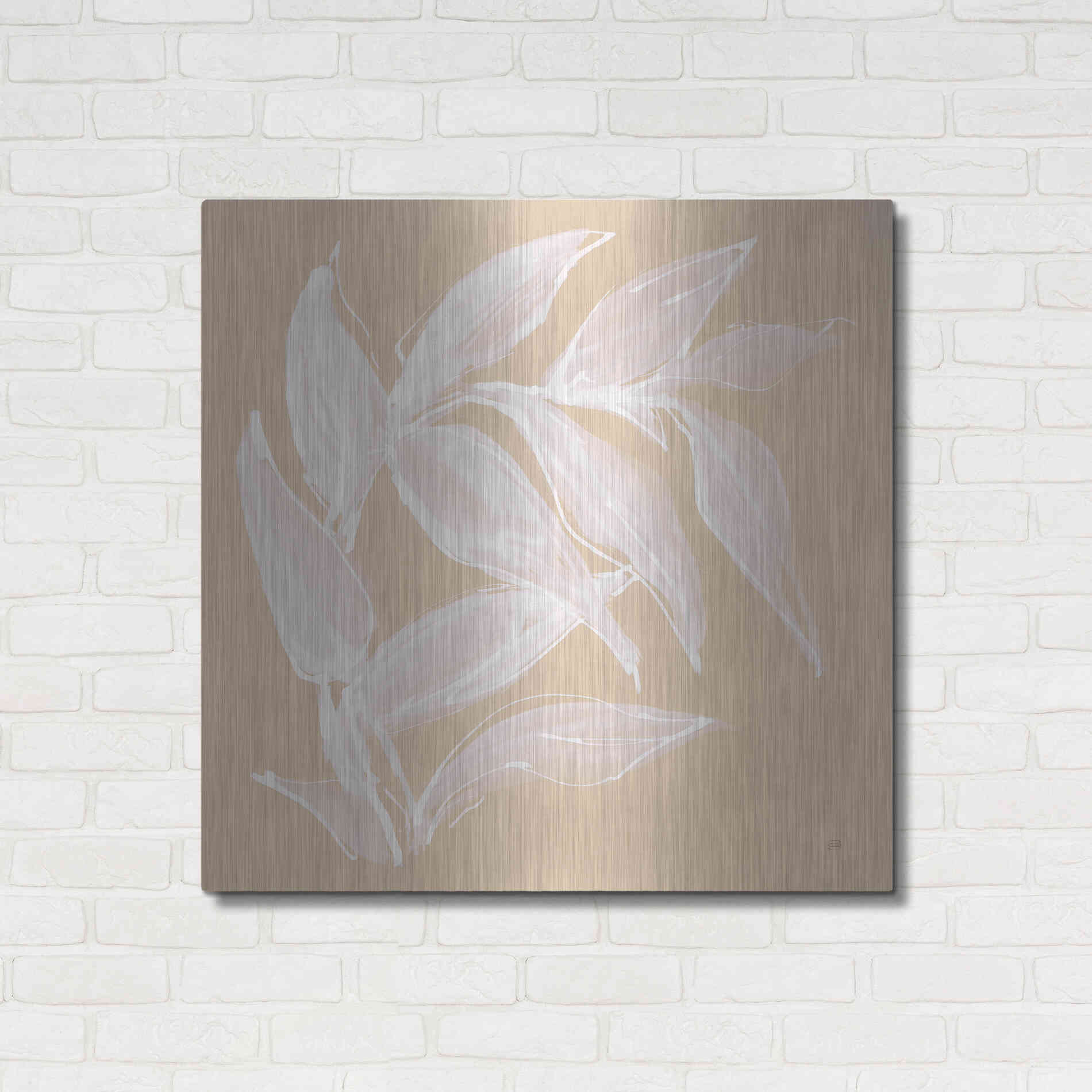 Luxe Metal Art 'Leaf Study VI' by Chris Paschke, Metal Wall Art,36x36
