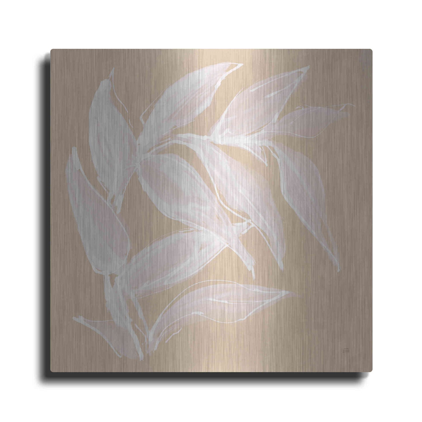 Luxe Metal Art 'Leaf Study VI' by Chris Paschke, Metal Wall Art