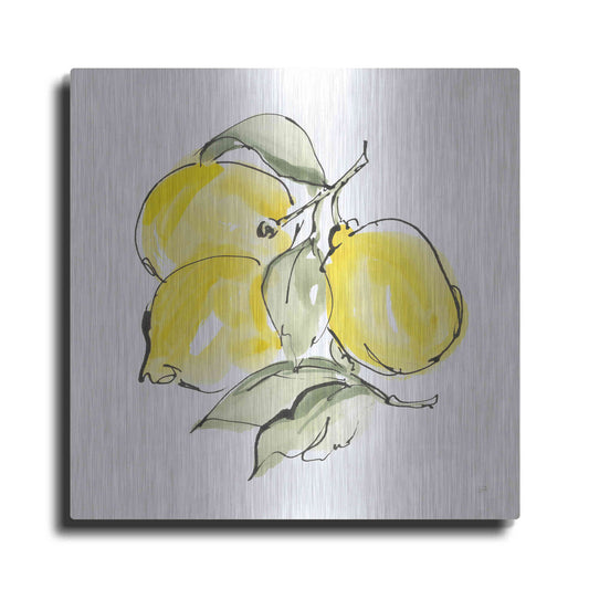 Luxe Metal Art 'Lemons III' by Chris Paschke, Metal Wall Art