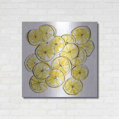 Luxe Metal Art 'Cut Lemons III' by Chris Paschke, Metal Wall Art,36x36