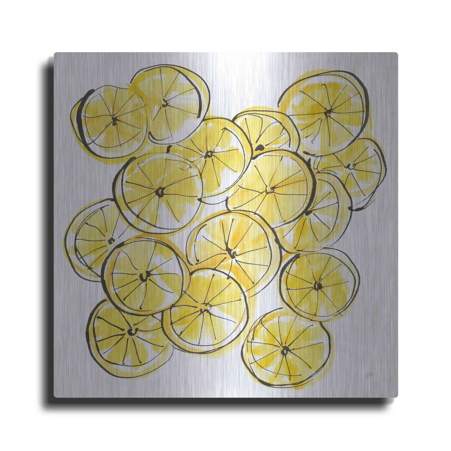 Luxe Metal Art 'Cut Lemons III' by Chris Paschke, Metal Wall Art