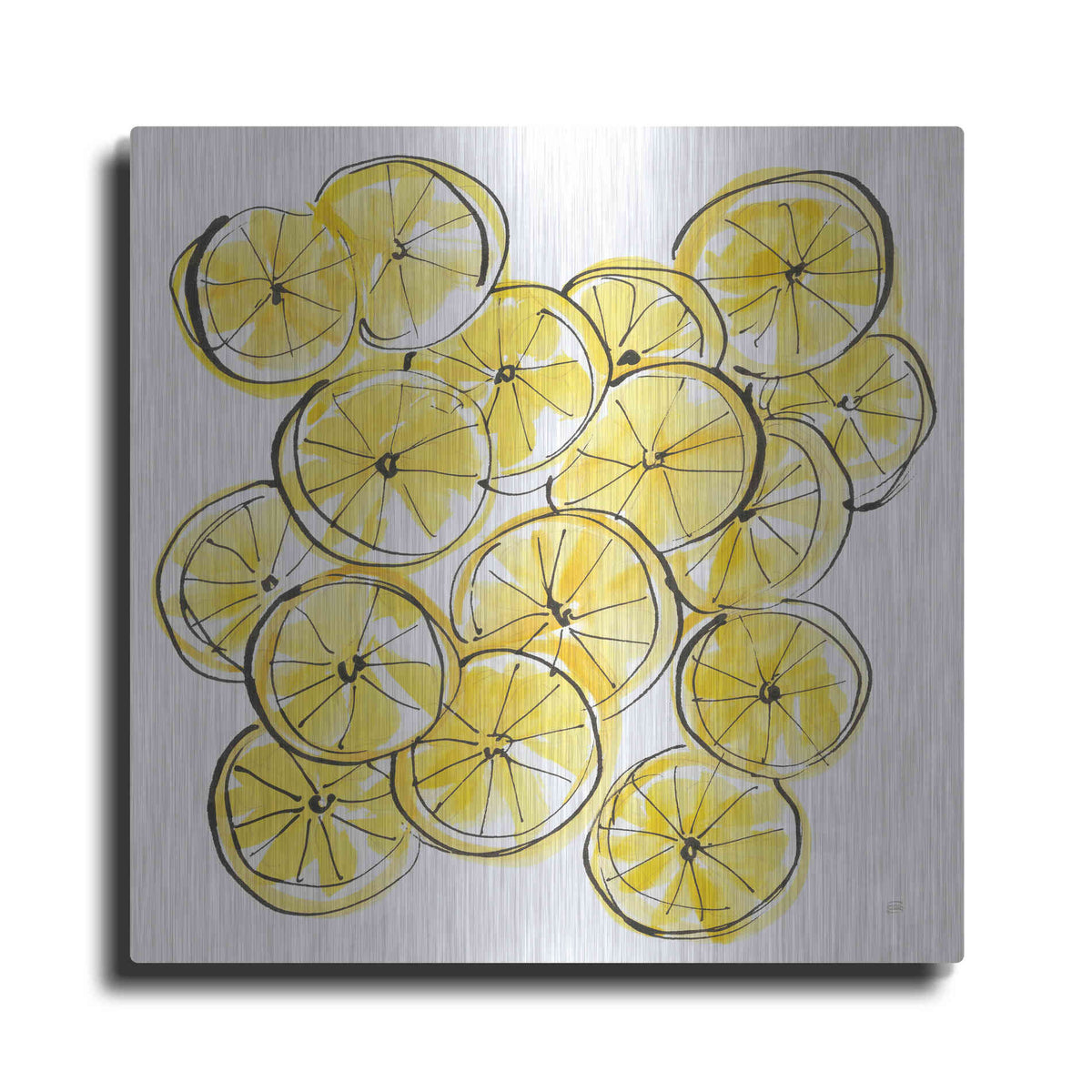 Luxe Metal Art 'Cut Lemons III' by Chris Paschke, Metal Wall Art