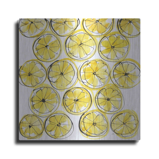 Luxe Metal Art 'Cut Lemons IV' by Chris Paschke, Metal Wall Art