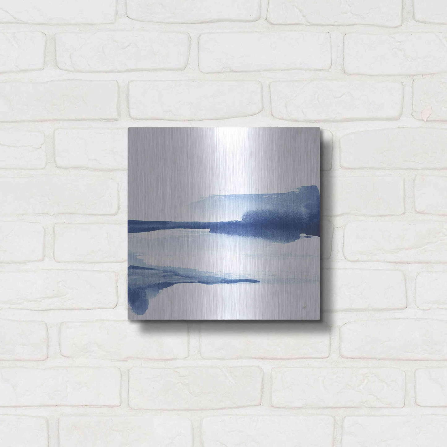 Luxe Metal Art 'Classic Blue II' by Chris Paschke, Metal Wall Art,12x12