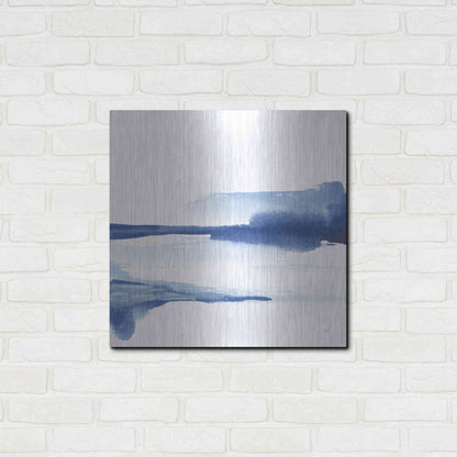 Luxe Metal Art 'Classic Blue II' by Chris Paschke, Metal Wall Art,24x24