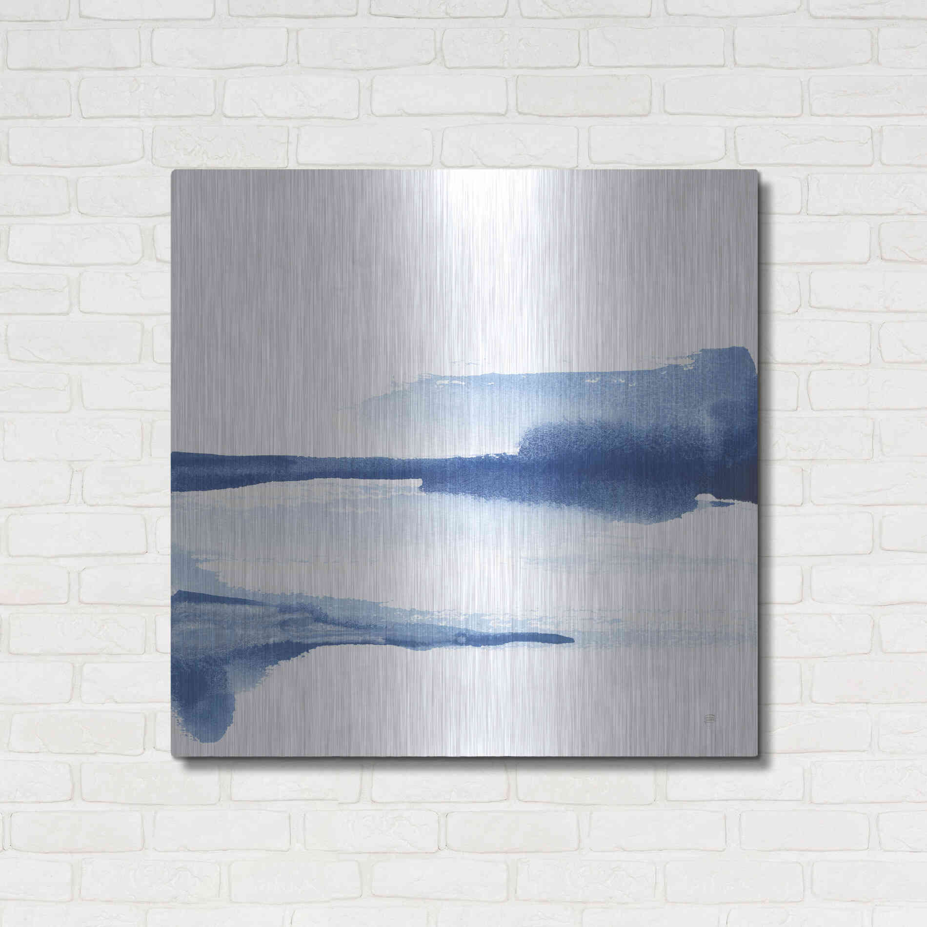 Luxe Metal Art 'Classic Blue II' by Chris Paschke, Metal Wall Art,36x36