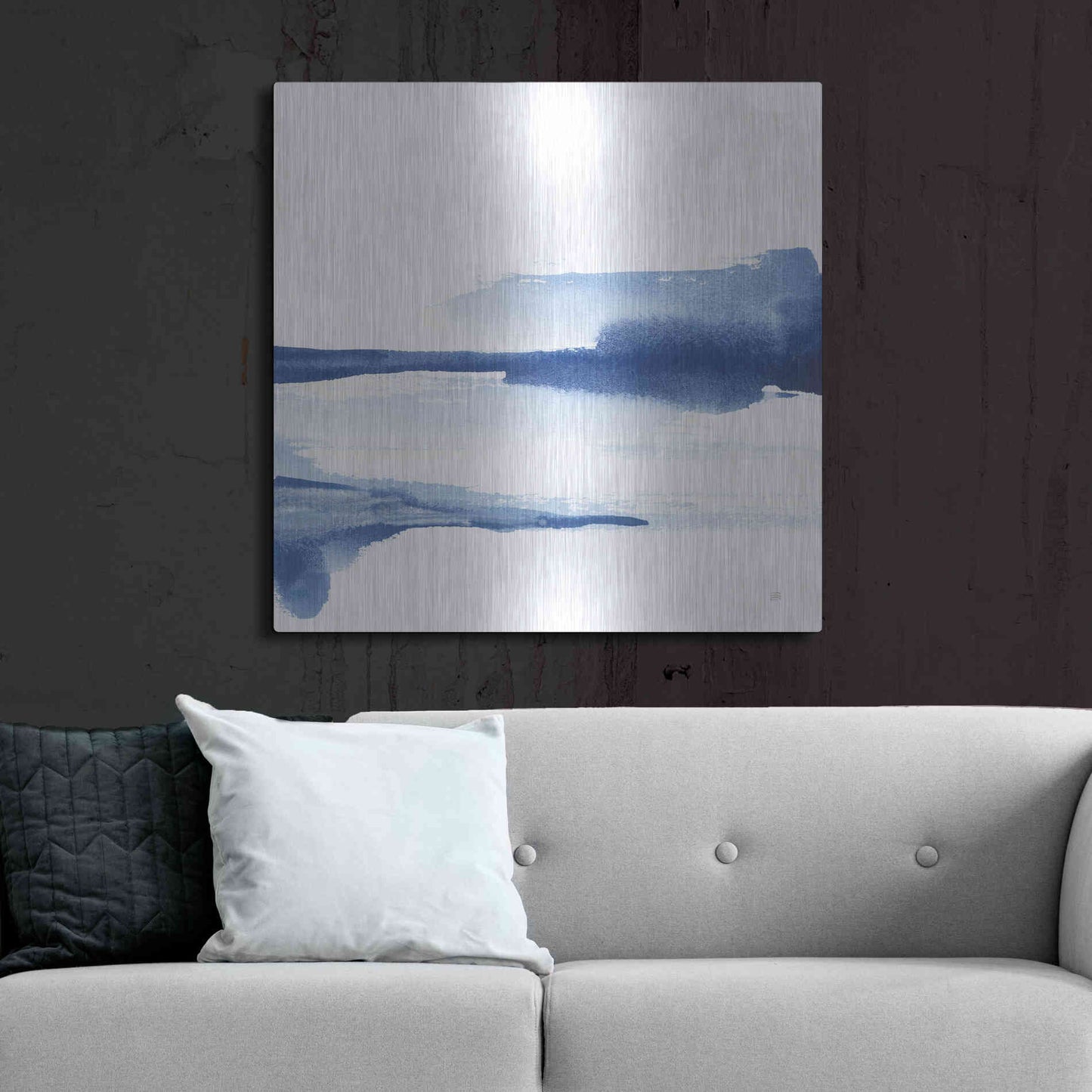 Luxe Metal Art 'Classic Blue II' by Chris Paschke, Metal Wall Art,36x36