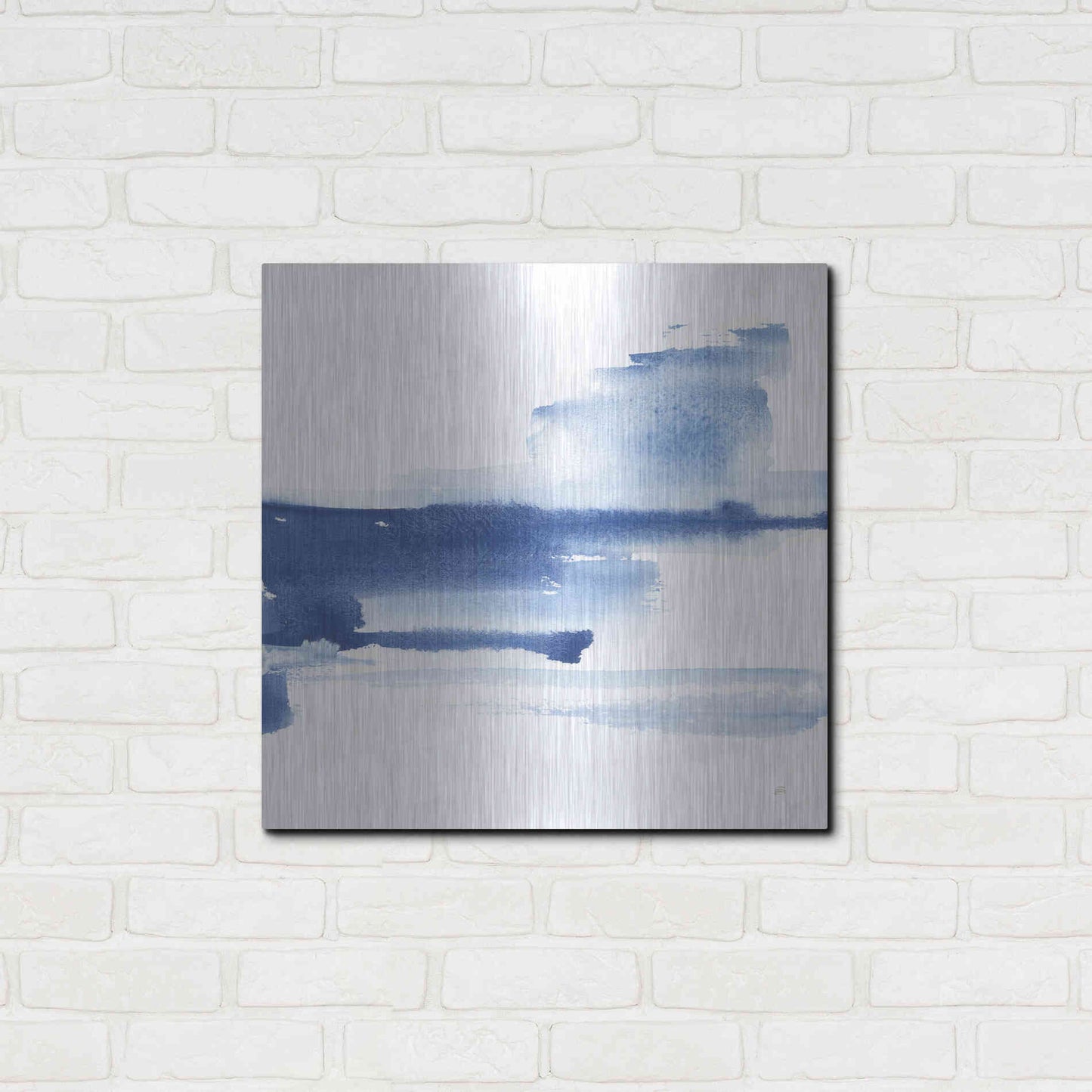 Luxe Metal Art 'Classic Blue III' by Chris Paschke, Metal Wall Art,24x24