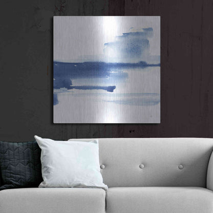 Luxe Metal Art 'Classic Blue III' by Chris Paschke, Metal Wall Art,36x36