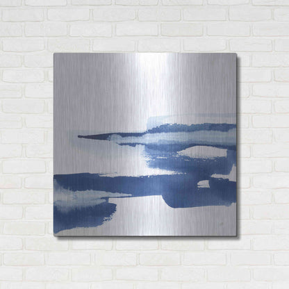 Luxe Metal Art 'Classic Blue VI' by Chris Paschke, Metal Wall Art,36x36