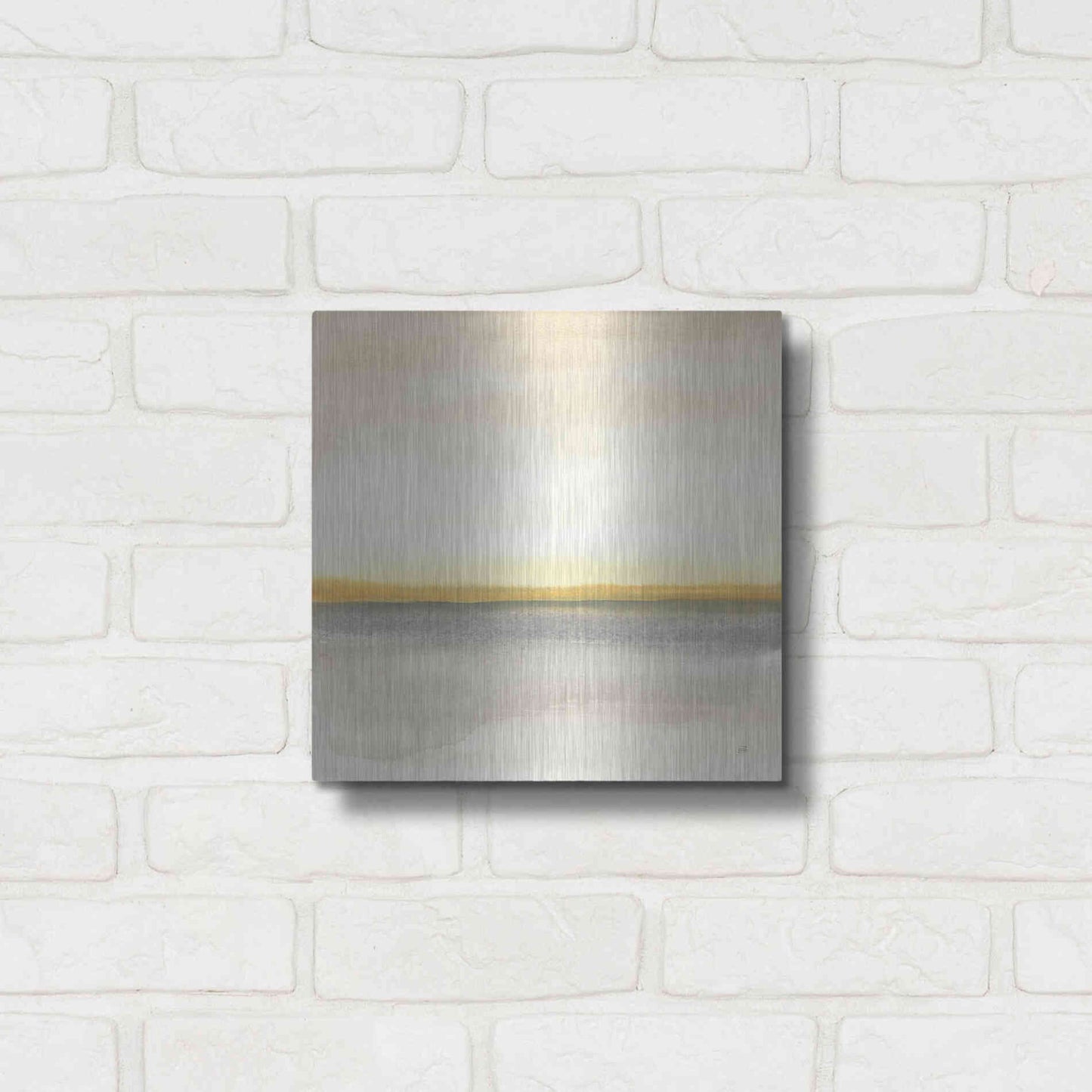 Luxe Metal Art 'Flatland I' by Chris Paschke, Metal Wall Art,12x12