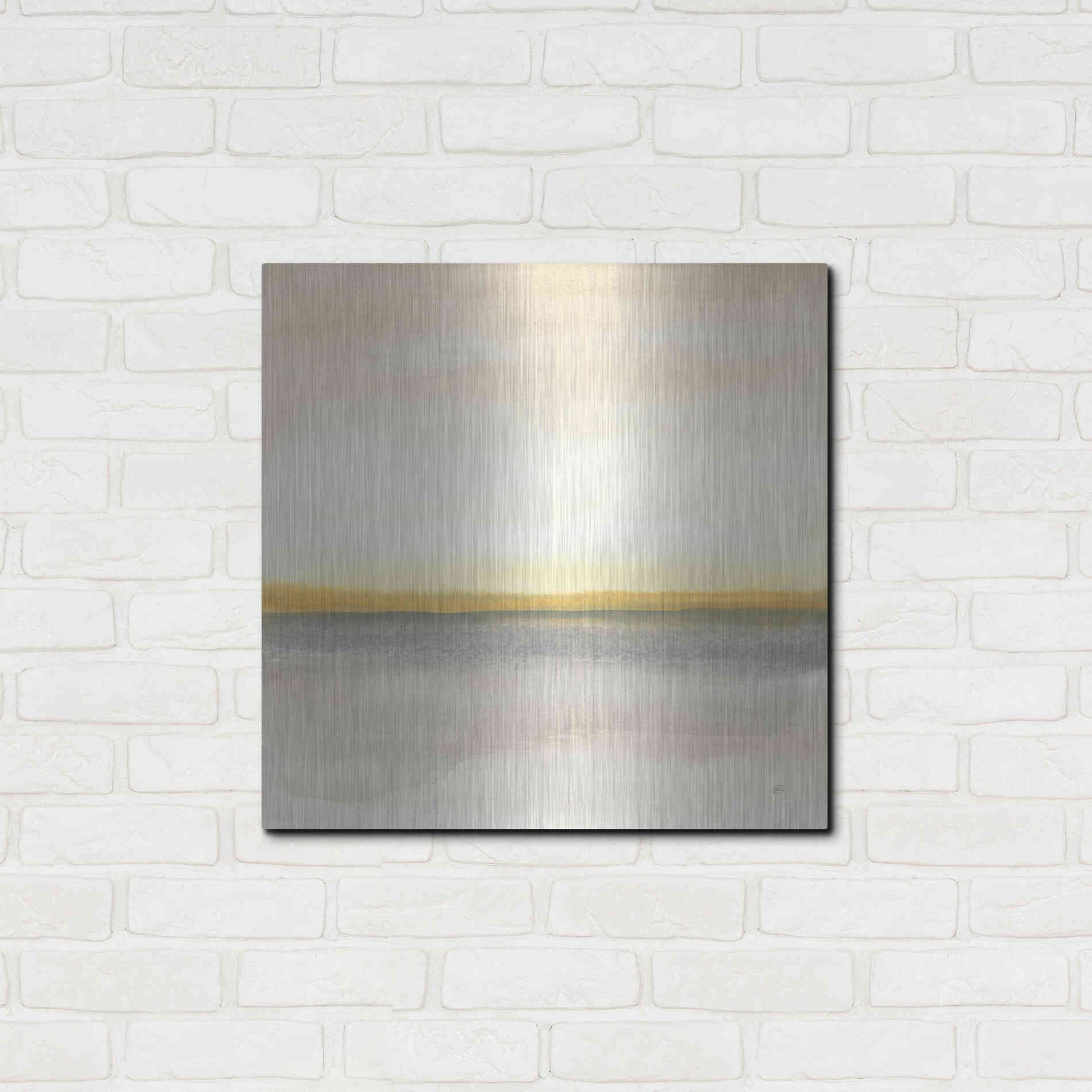 Luxe Metal Art 'Flatland I' by Chris Paschke, Metal Wall Art,24x24