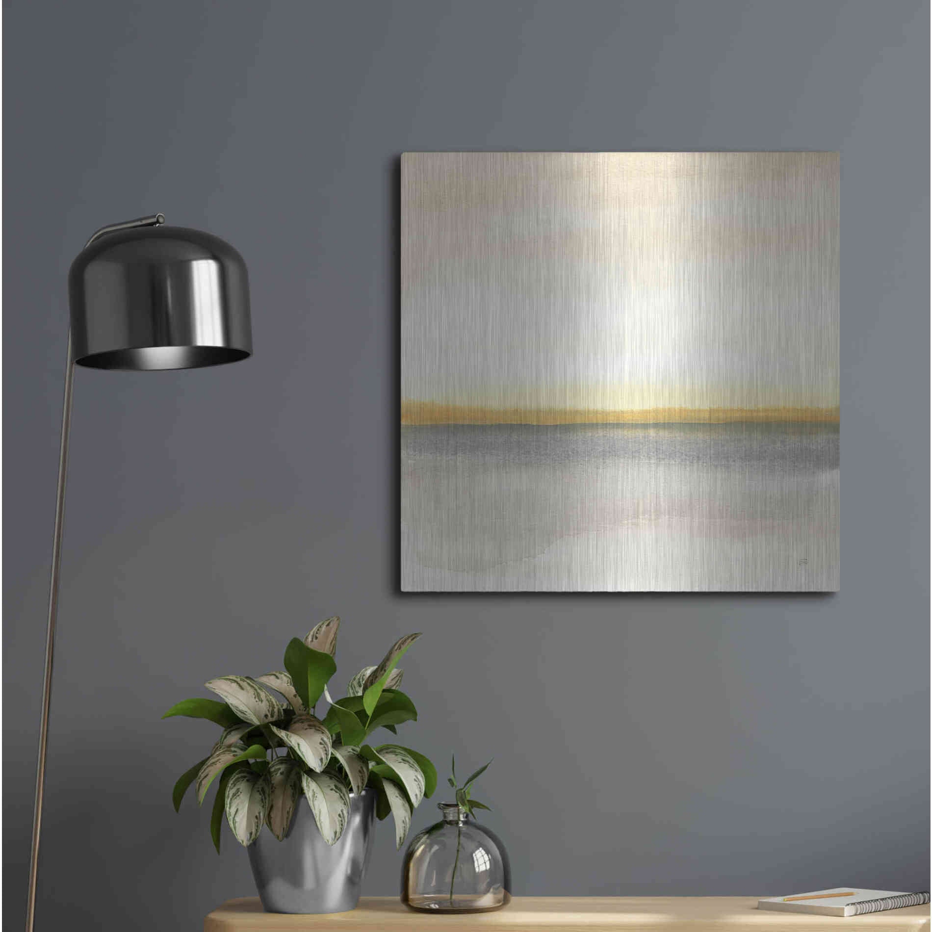 Luxe Metal Art 'Flatland I' by Chris Paschke, Metal Wall Art,24x24