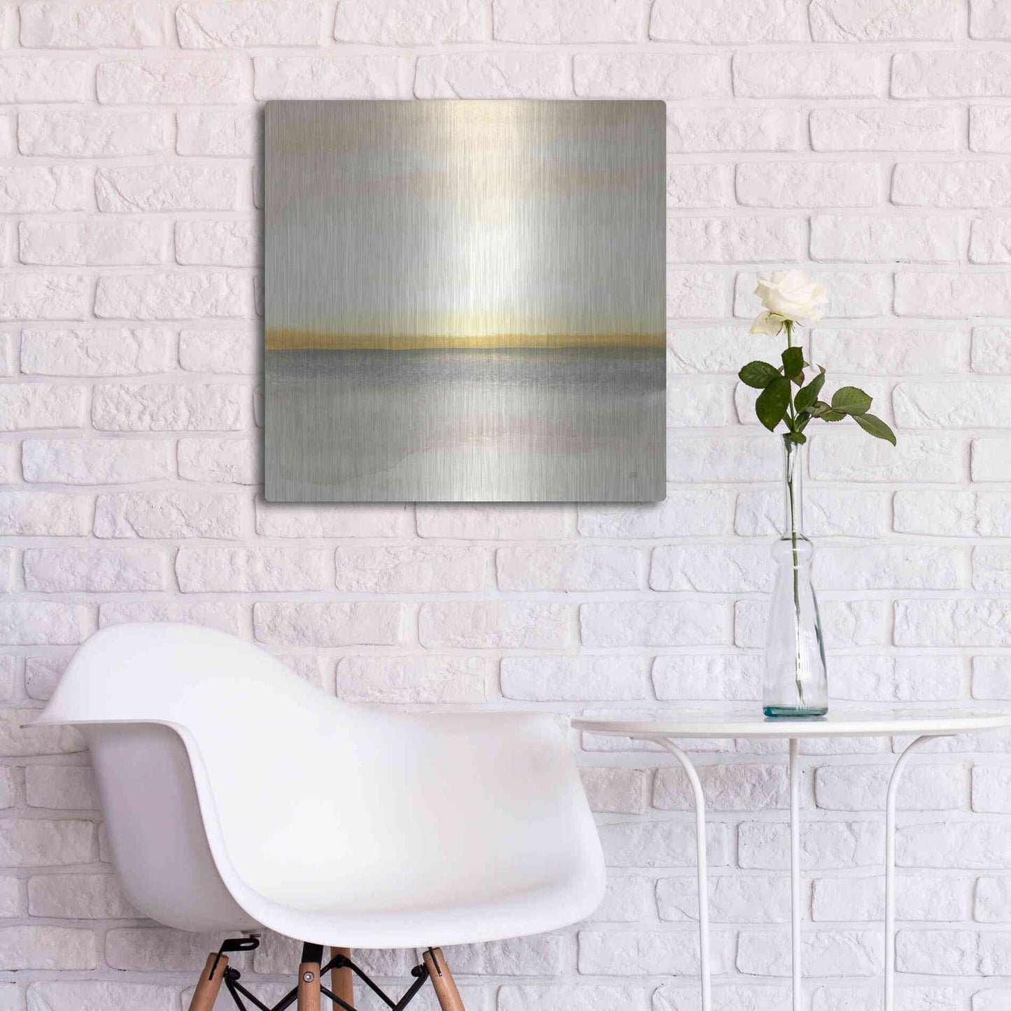 Luxe Metal Art 'Flatland I' by Chris Paschke, Metal Wall Art,24x24