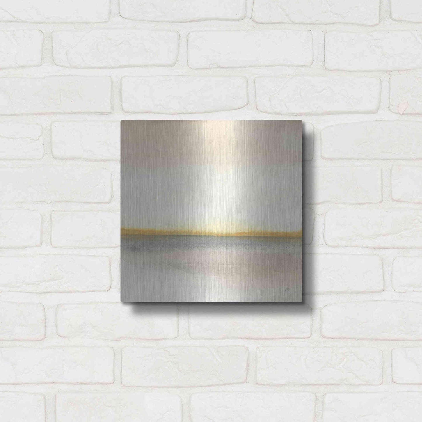 Luxe Metal Art 'Flatland II' by Chris Paschke, Metal Wall Art,12x12