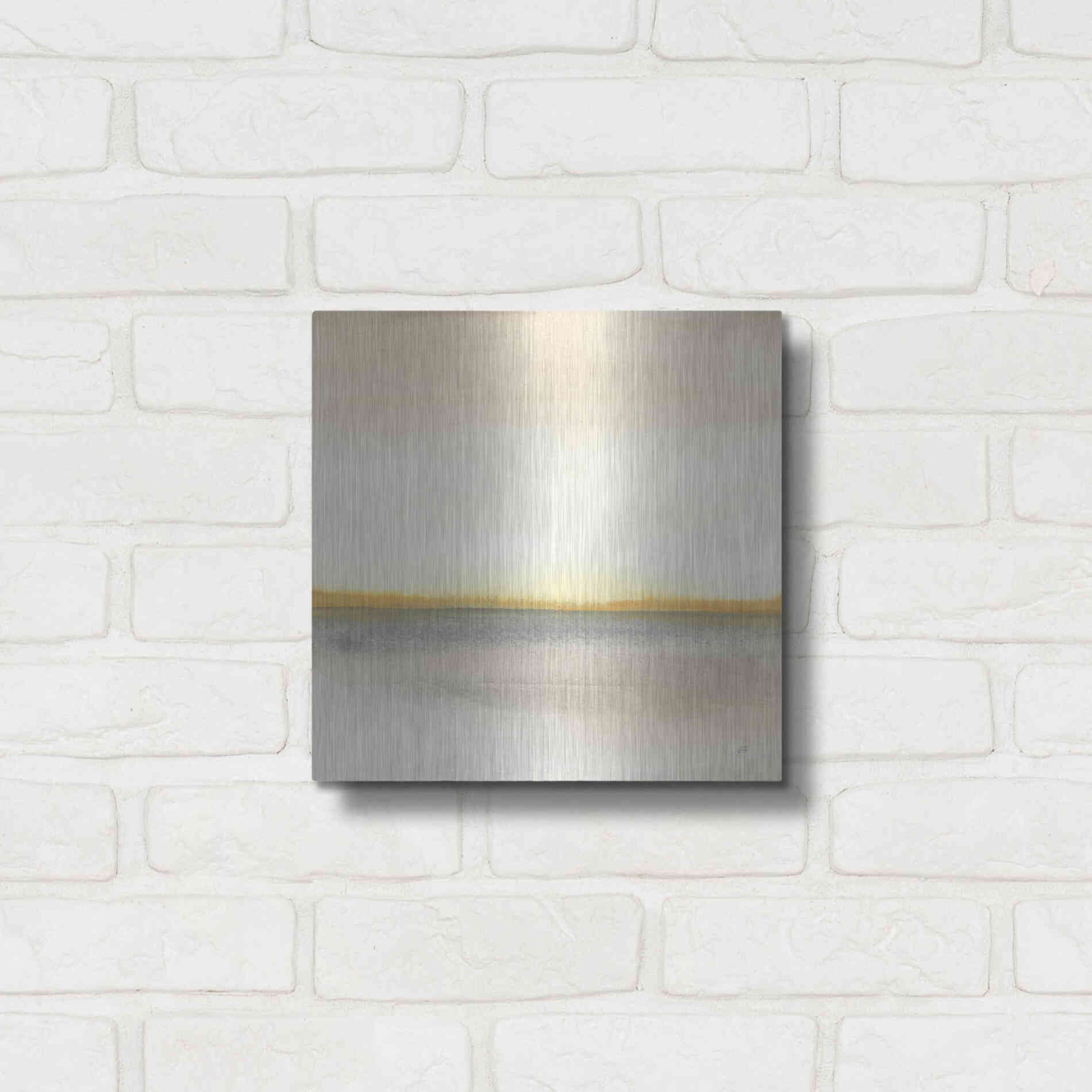 Luxe Metal Art 'Flatland II' by Chris Paschke, Metal Wall Art,12x12