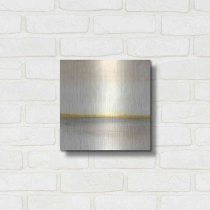 Luxe Metal Art 'Flatland II' by Chris Paschke, Metal Wall Art,12x12