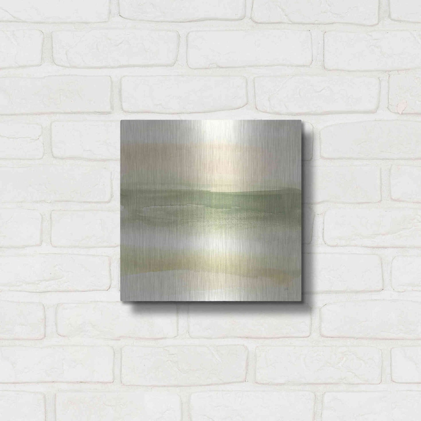 Luxe Metal Art 'Green Water I' by Chris Paschke, Metal Wall Art,12x12