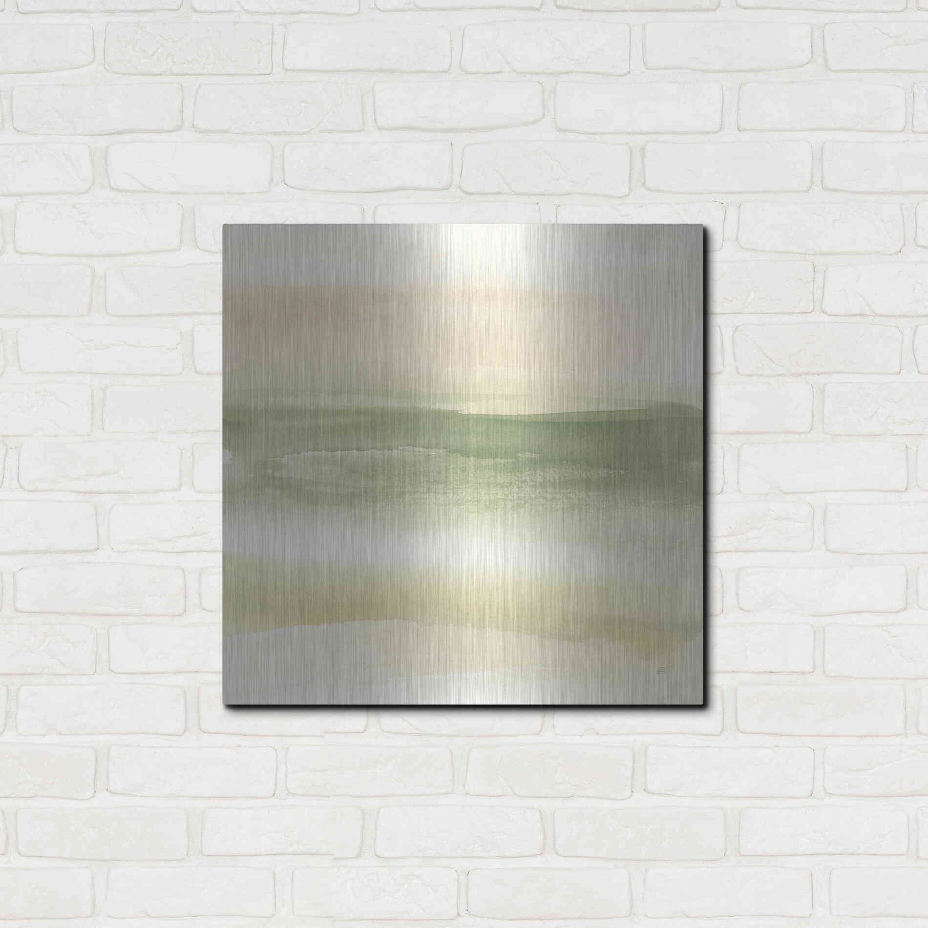 Luxe Metal Art 'Green Water I' by Chris Paschke, Metal Wall Art,24x24