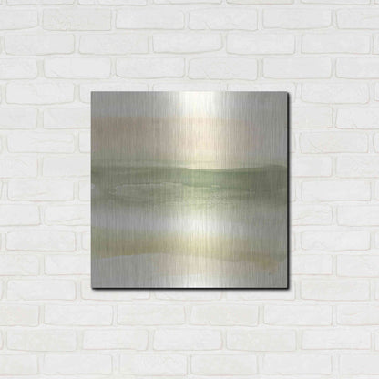 Luxe Metal Art 'Green Water I' by Chris Paschke, Metal Wall Art,24x24