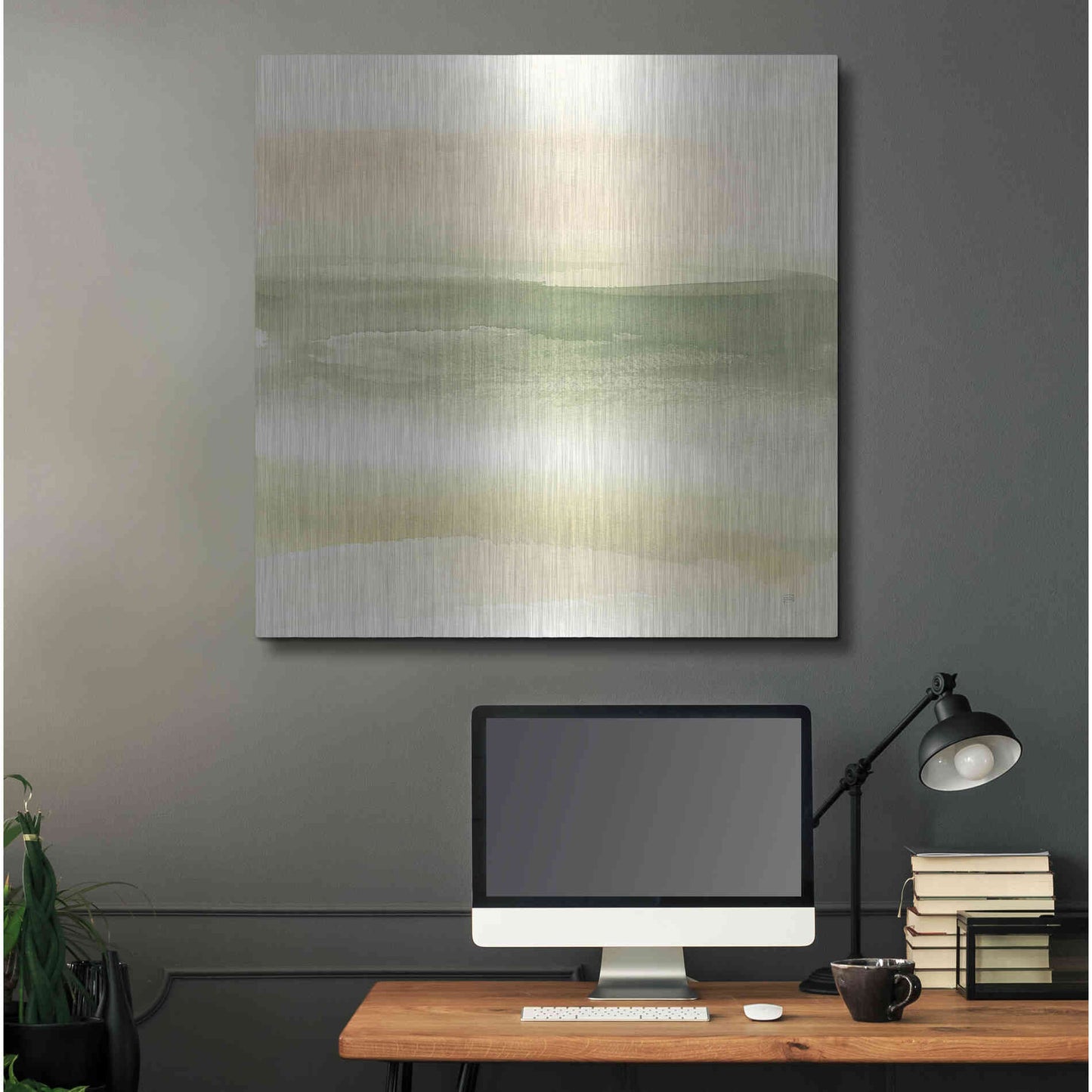 Luxe Metal Art 'Green Water I' by Chris Paschke, Metal Wall Art,36x36