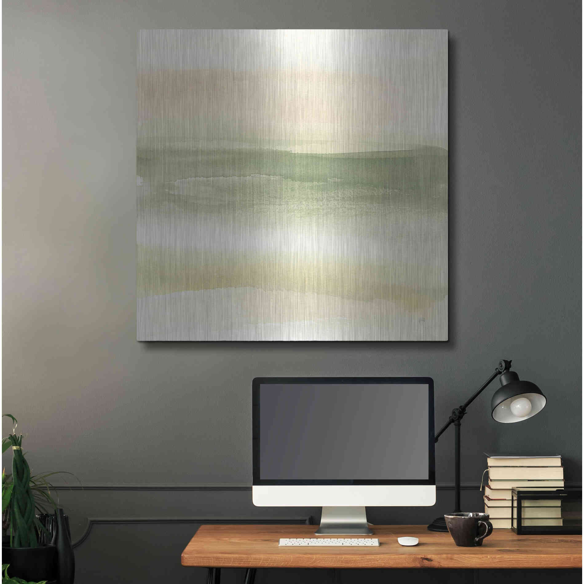 Luxe Metal Art 'Green Water I' by Chris Paschke, Metal Wall Art,36x36