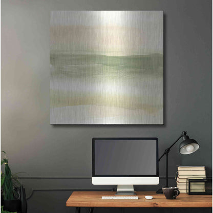 Luxe Metal Art 'Green Water I' by Chris Paschke, Metal Wall Art,36x36