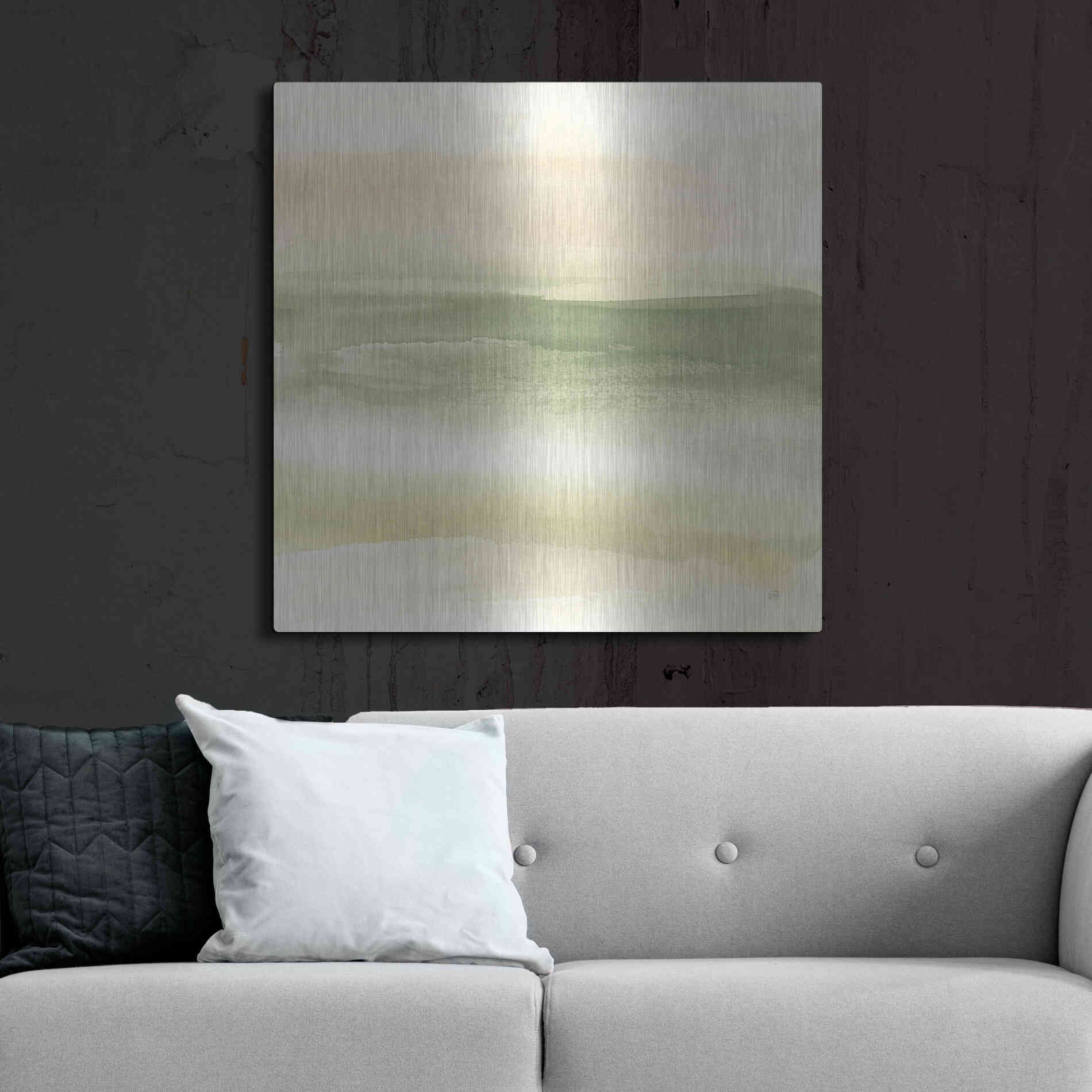 Luxe Metal Art 'Green Water I' by Chris Paschke, Metal Wall Art,36x36