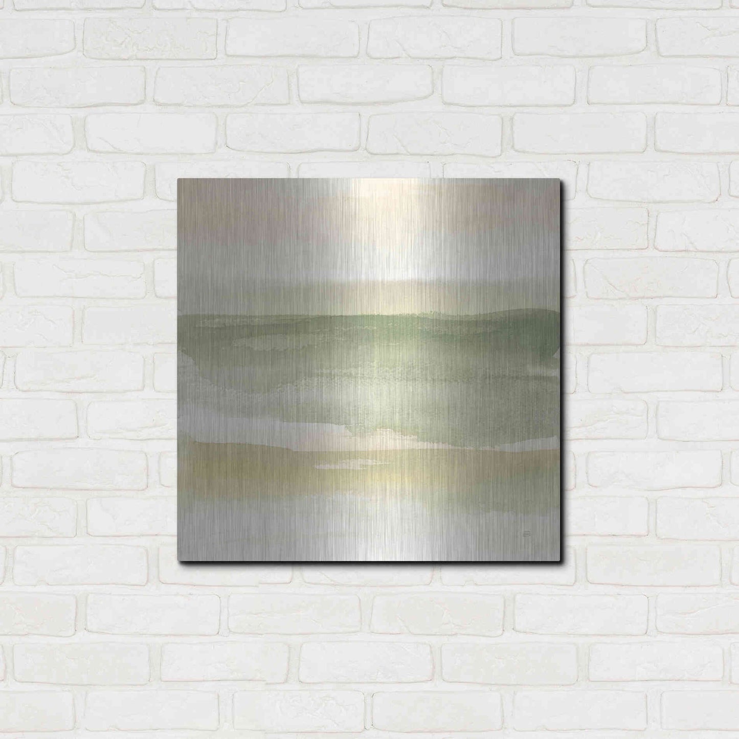 Luxe Metal Art 'Green Water II' by Chris Paschke, Metal Wall Art,24x24