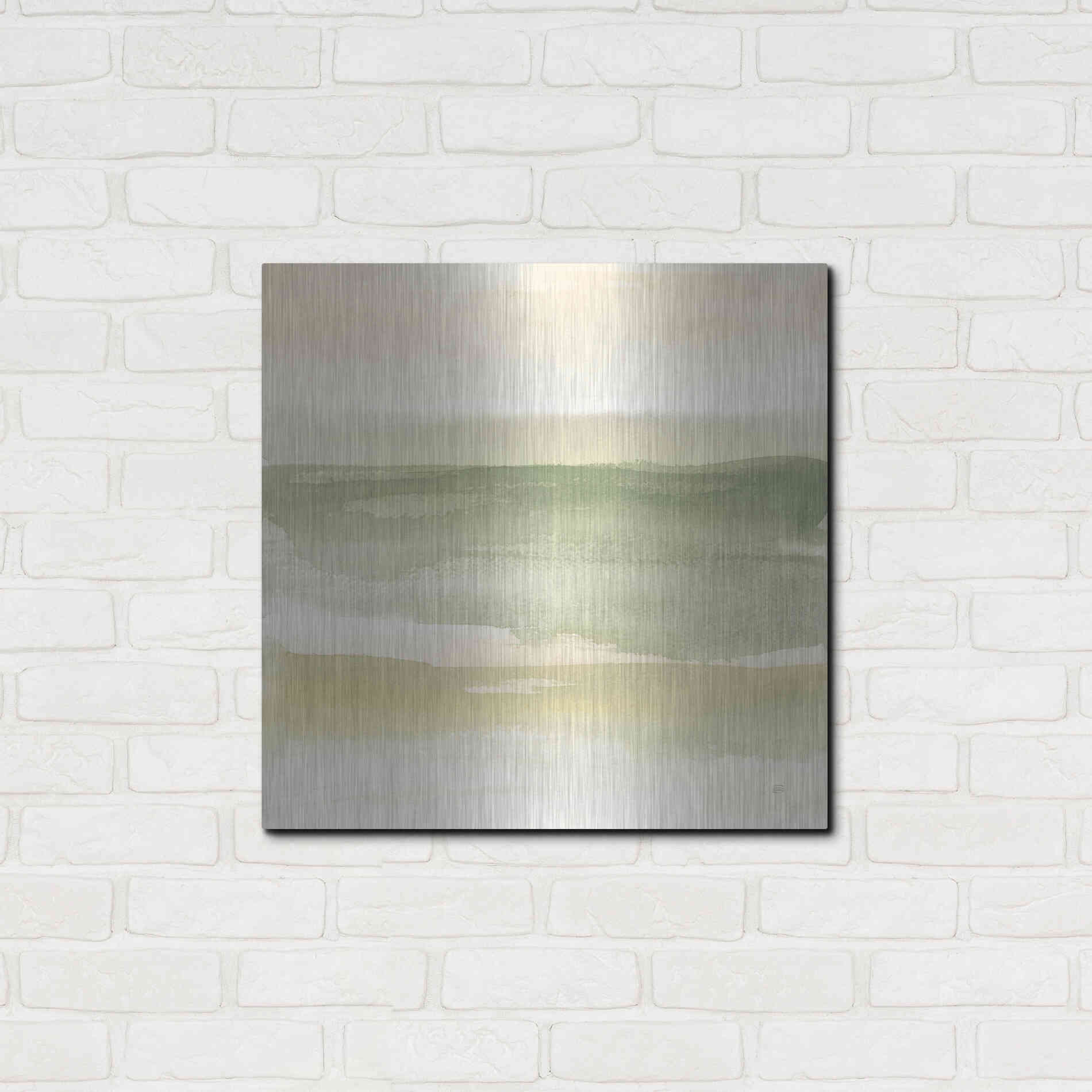 Luxe Metal Art 'Green Water II' by Chris Paschke, Metal Wall Art,24x24