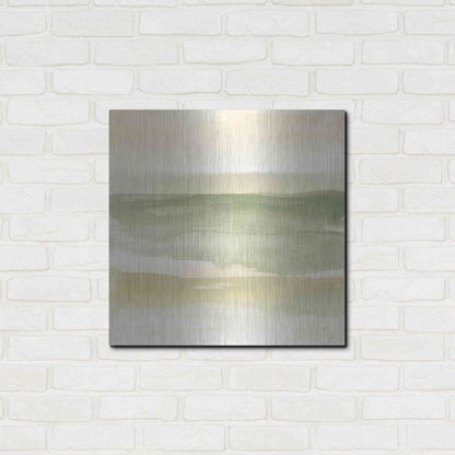 Luxe Metal Art 'Green Water II' by Chris Paschke, Metal Wall Art,24x24