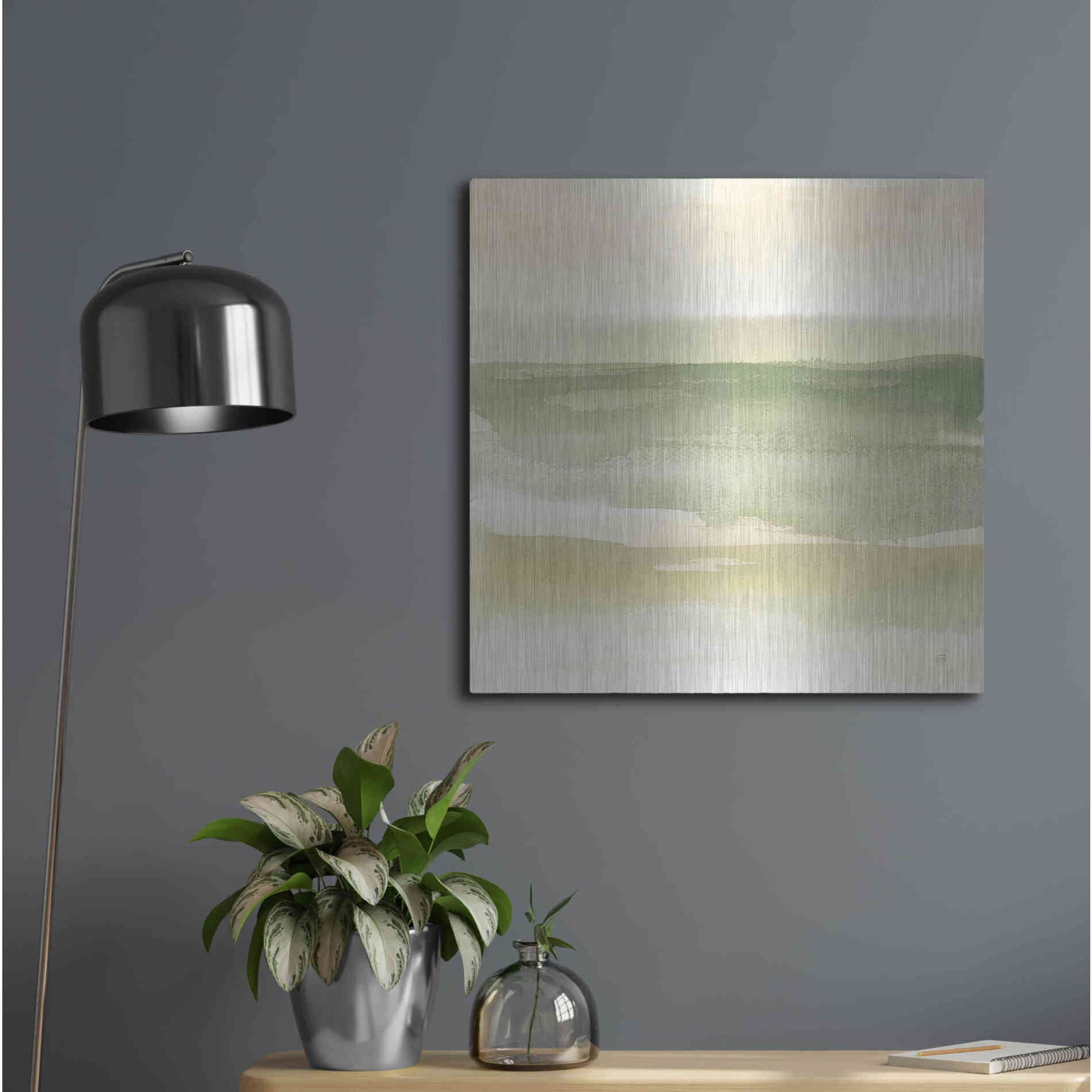 Luxe Metal Art 'Green Water II' by Chris Paschke, Metal Wall Art,24x24
