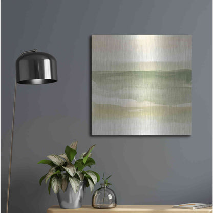 Luxe Metal Art 'Green Water II' by Chris Paschke, Metal Wall Art,24x24